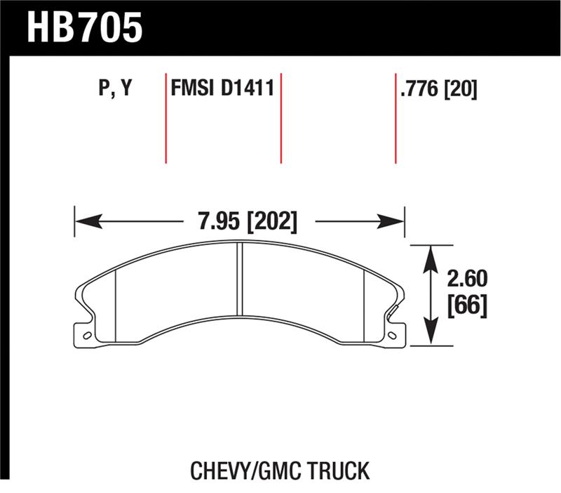 Hawk Chevy/GMC Express/Silverado/Savana/Sierra 15/25/35/4500 Super Duty Rear Street Brake Pads
