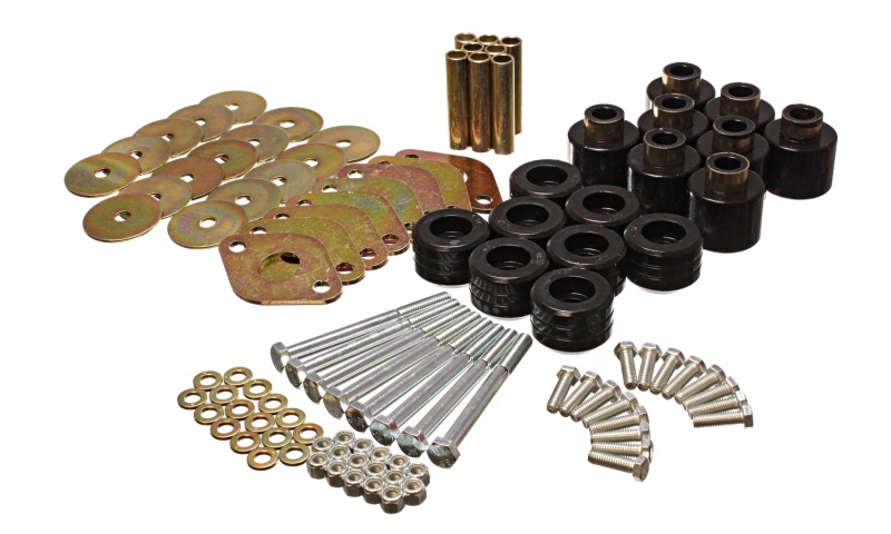 Energy Suspension Body Mount Set 1in Lift W/Hardware - Black