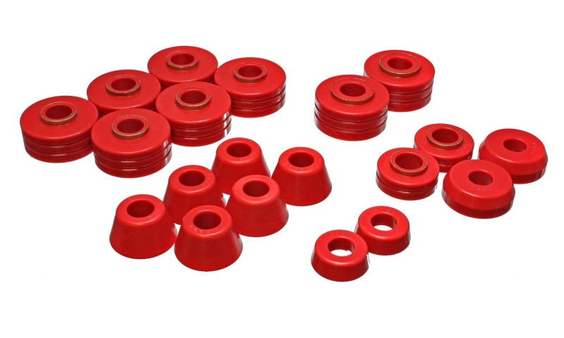 Energy Suspension Ford Bronco Body Mount Set - Red