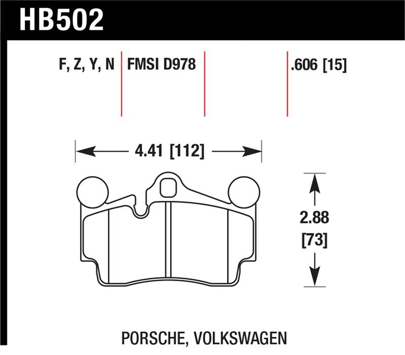 Hawk 2007-2014 Audi Q7 Premium HPS 5.0 Rear Brake Pads