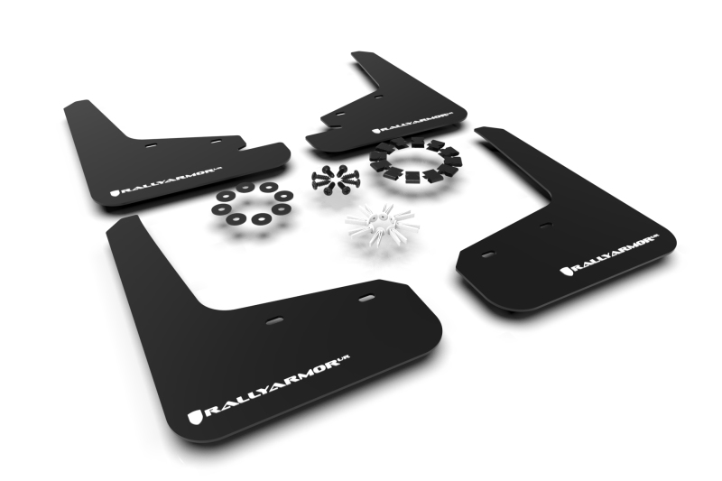 Rally Armor 20-26 Tesla Model Y, Juniper Y Black UR Mud Flap w/White Logo