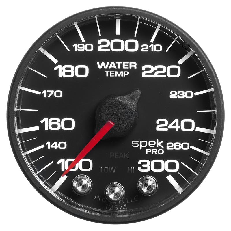 Autometer Spek-Pro 52.4mm 100-300 Deg F Digital Stepper Motor Water Temp Gauge