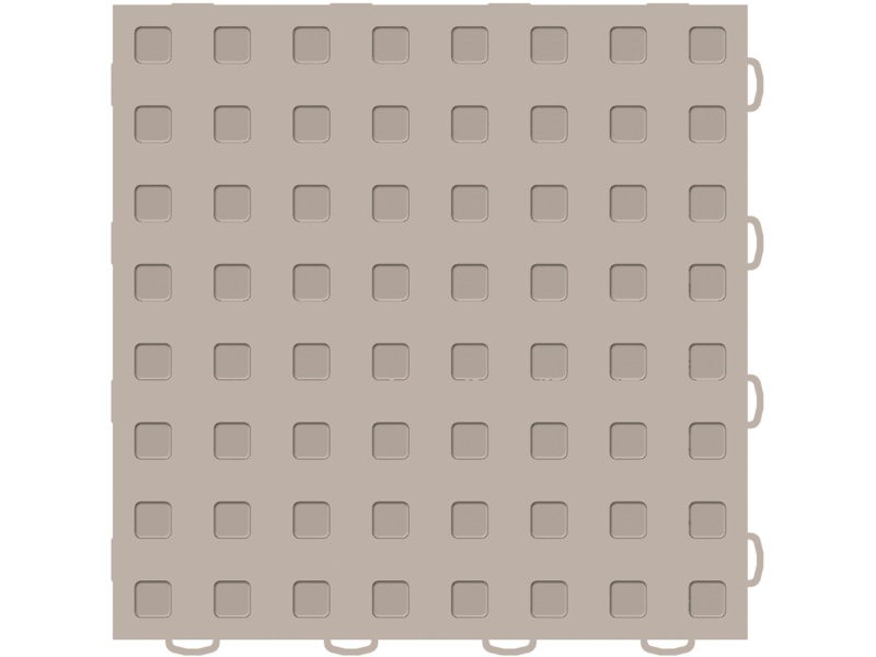 WeatherTech TechFloor 12in x 12in Solid Floor Tile w/ Raised Squares - Tan
