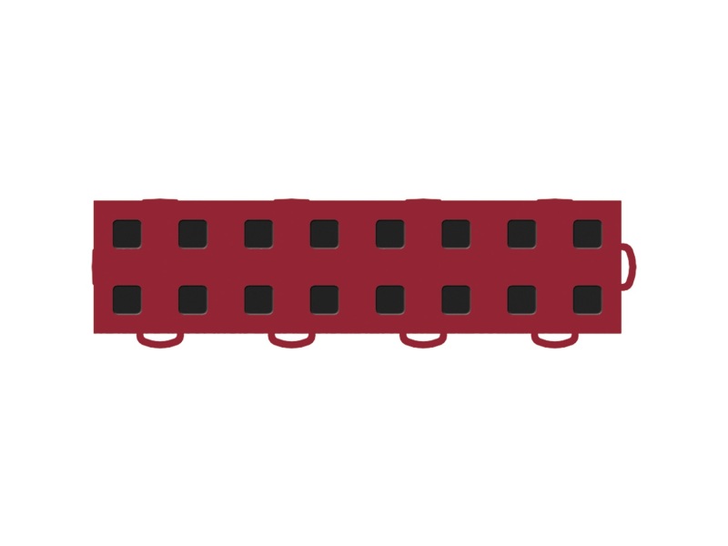 WeatherTech TechFloor - 3in X 12in Tiles(Right Loop) - Red/Black **Order in Qtys of 10