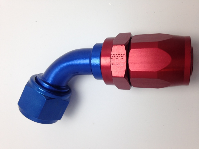 Fragola -10AN Nut x -12AN Hose 60 Degree Reducing Hose End - Blue/Red