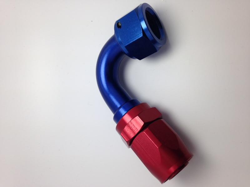 Fragola -10AN Nut x -12AN Hose Reducing Hose End - Blue/Red 120 Degree