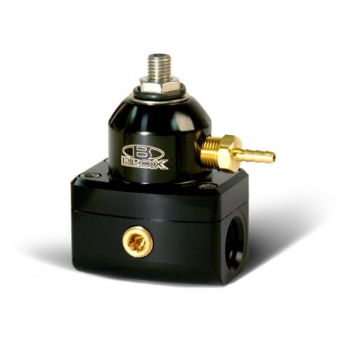 BLOX Racing 2-Port Design Black/Black Adjustable Fuel Pressure Regulator