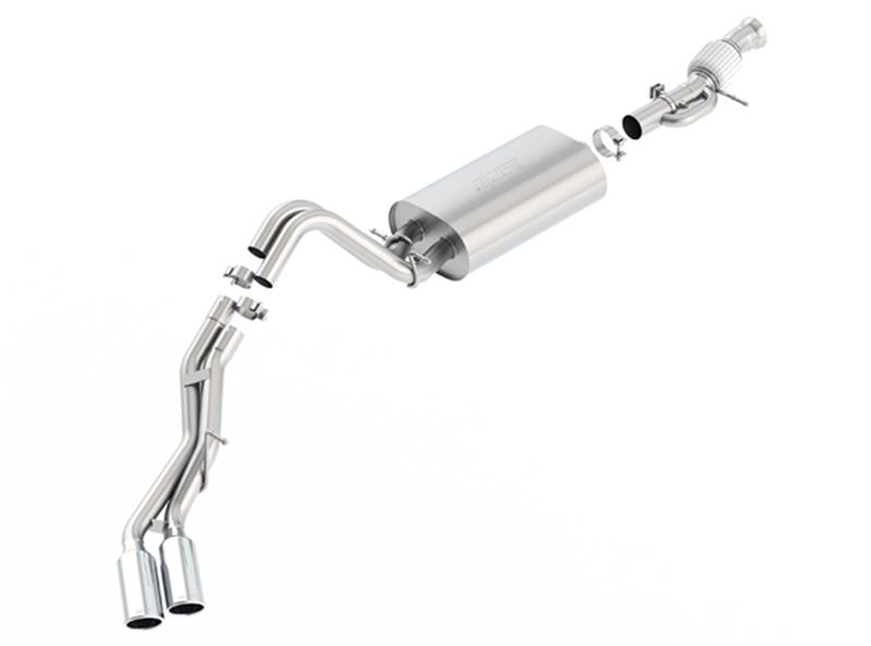 Borla Touring Cat Back 15-16 GMC Denali 6.2L V8 2.75in, 2.25in Dual Same Side Exit 4in Tips Exhaust