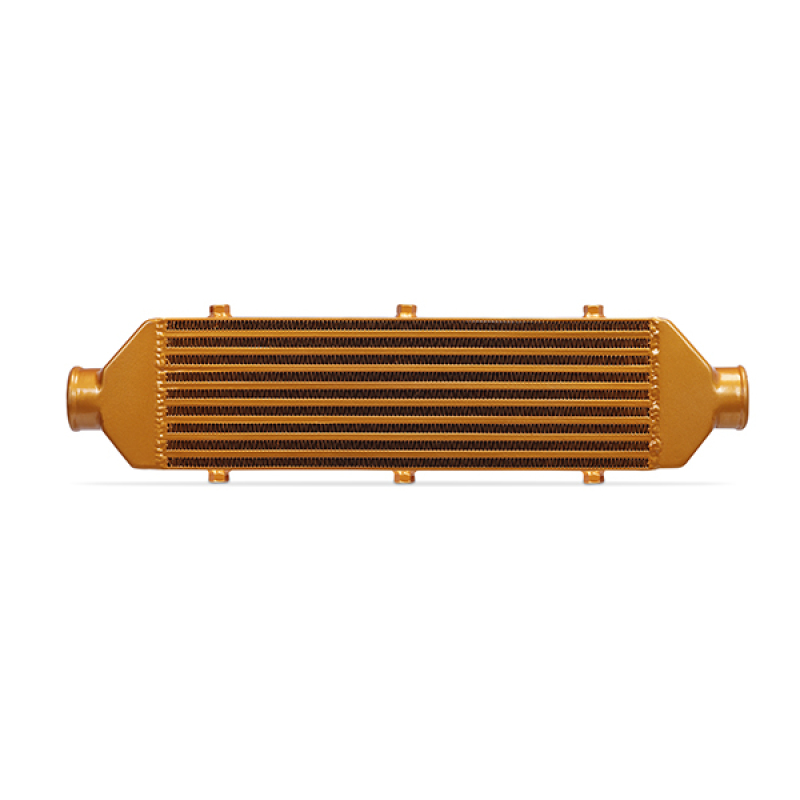 Mishimoto Universal Gold Z Line Intercooler Overall Size: 28x8x3 Core Size: 21x6x2.5 Inlet / Outlet