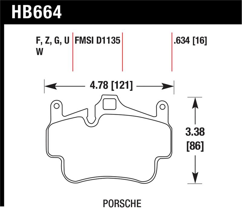 Hawk 05-08 Porsche 911 Carrera / 08 Boxster / 07-08 Cayman Front DTC-60 Brake Pads