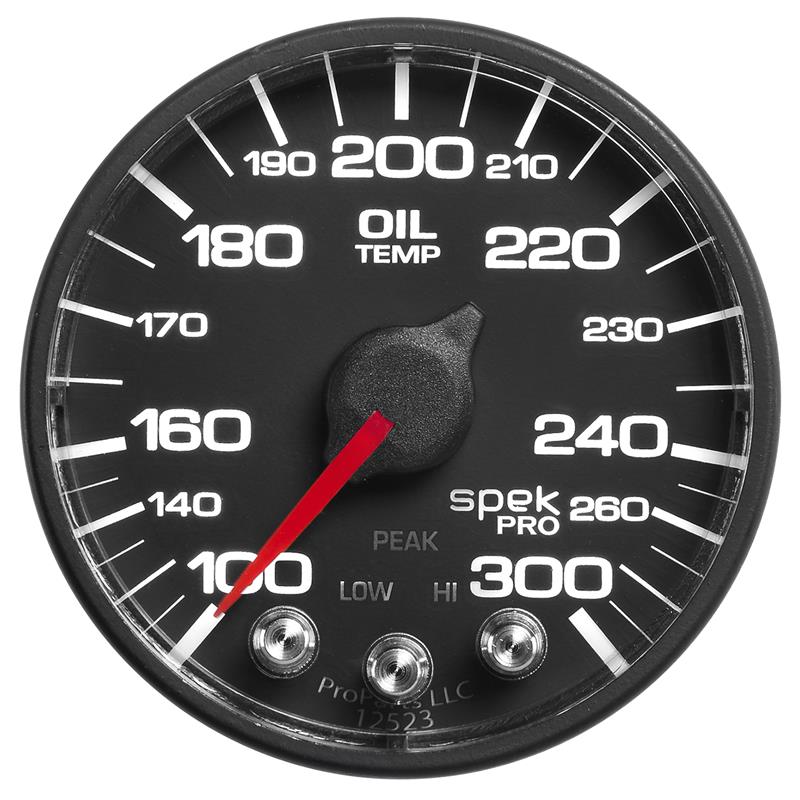 Autometer Spek-Pro 52.4mm 100-300 F Deg Digital Stepper Motor Oil Temp Gauge