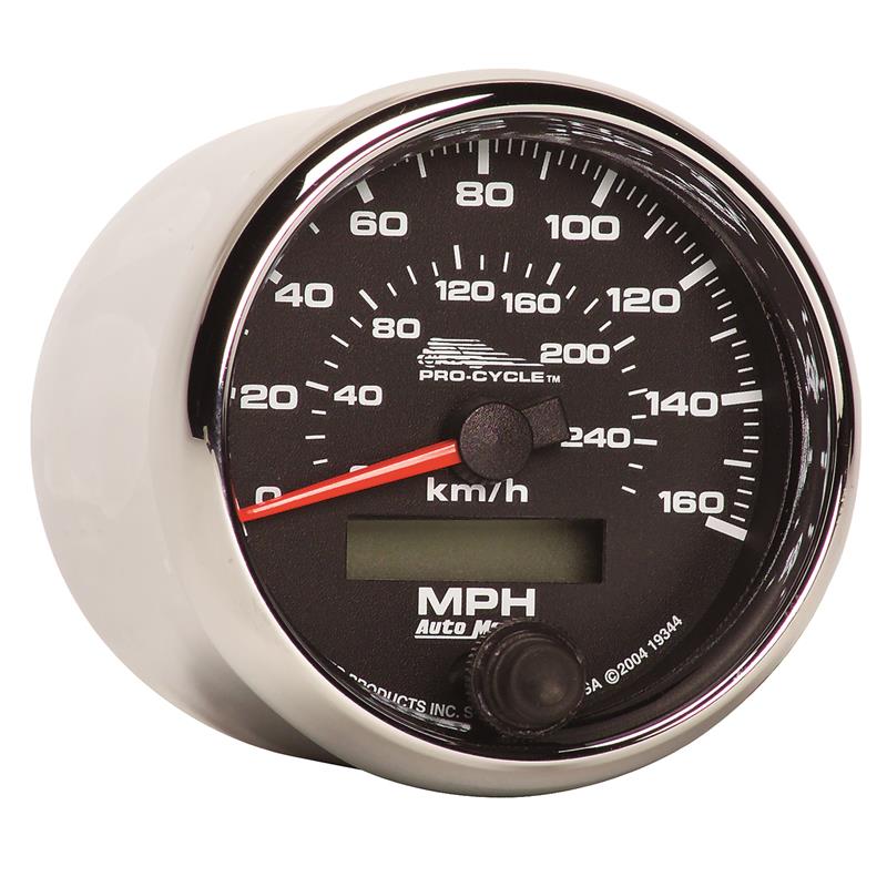 Autometer Pro-Cycle Gauge Speedo 2 5/8in 160 Mph/260Kmh Elec Black