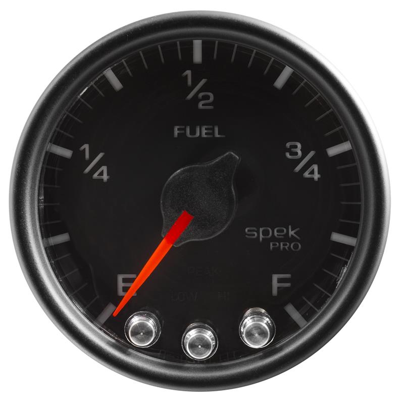 Autometer Spek-Pro Gauge Fuel Level 2 1/16in 0-270 Programmable Blk/Blk
