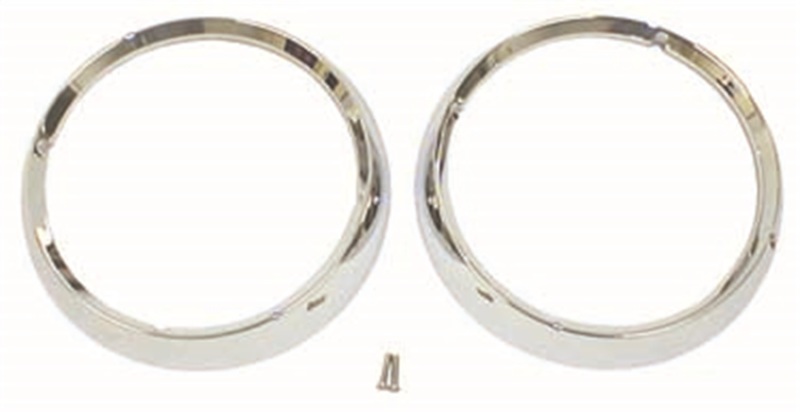 Jeep CJ Chrome Headlight Bezel-Pair (1972-1986)