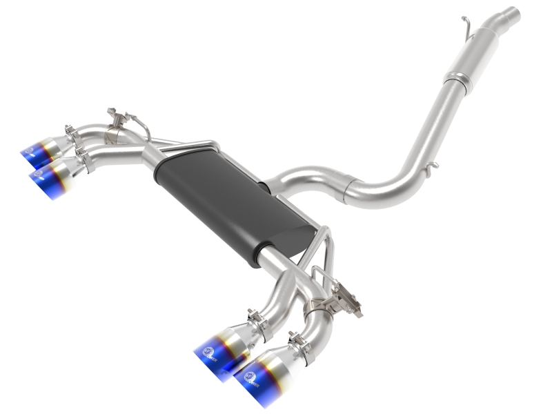 aFe POWER MACH Force-Xp 15-19 Volkswagen Golf R L4-2.0L(T) 304 SS Cat-Back Exhaust System Blue Tips