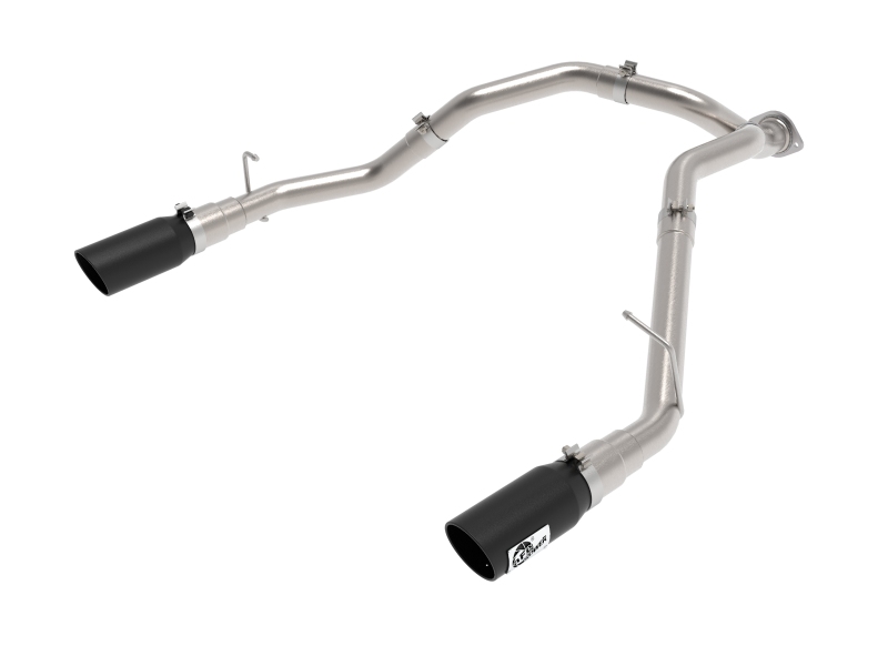 aFe Large Bore-HD 3 IN 409 Stainless Steel DPF-Back Exhaust System w/Black Tip RAM 1500 20-21 V6-3.0