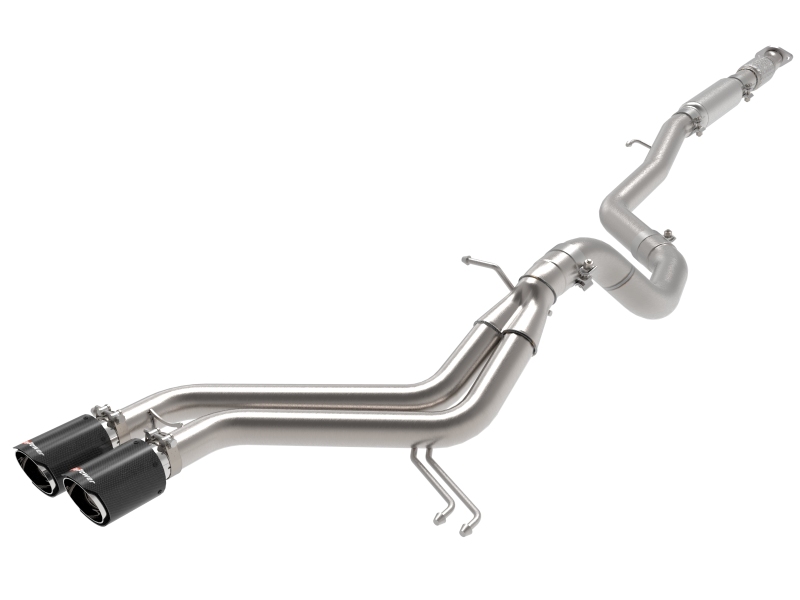 aFe Takeda 2-1/2in to 3in SS-304 Cat-Back Exhaust w/ C/F Tips 13-17 Hyundai Veloster L4-1.6L