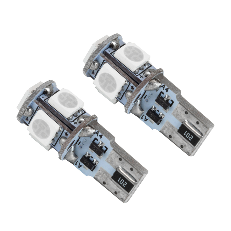 Oracle T10 5 LED 3 Chip SMD Bulbs (Pair) - Pink