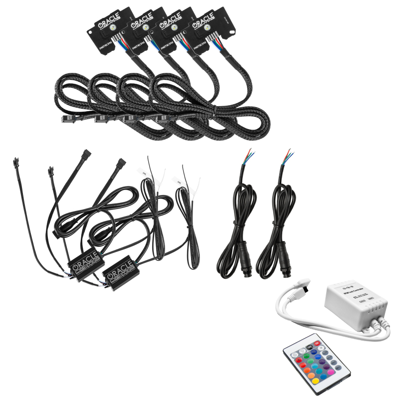 Oracle Jeep Wrangler JL/JT RGB+W Headlight DRL Kit - ColorSHIFT w/ Simple Controller
