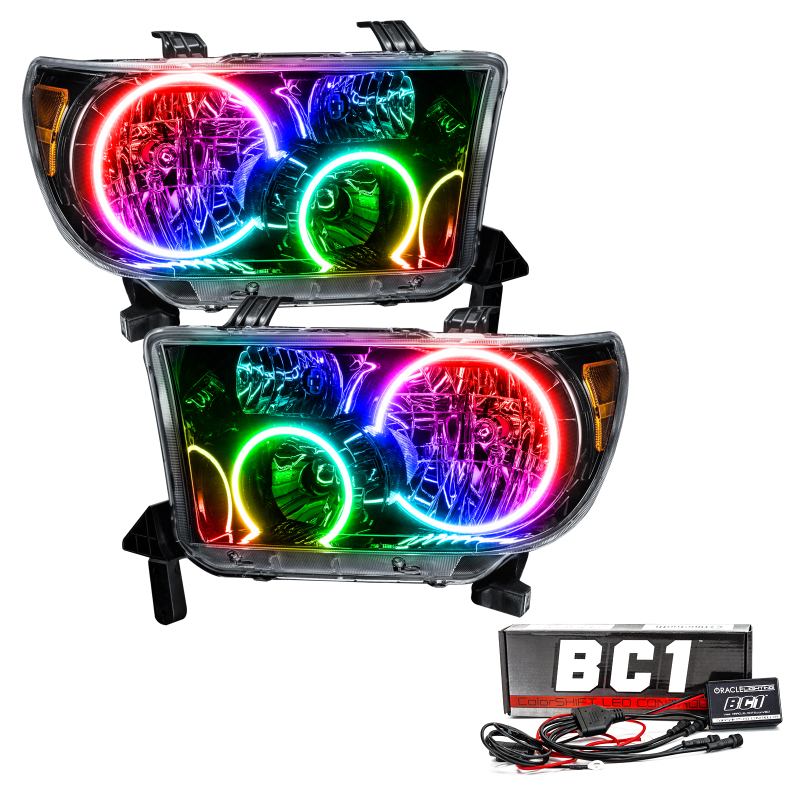 Oracle 07-11 Toyota Tundra Pre-Assembled Headlights - Black Housing - w/ BC1 Controller