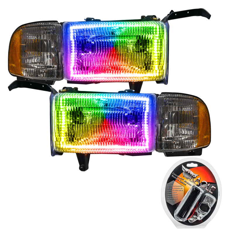 Oracle 94-02 Dodge Ram Pre-Assembled Halo Headlights - ColorSHIFT