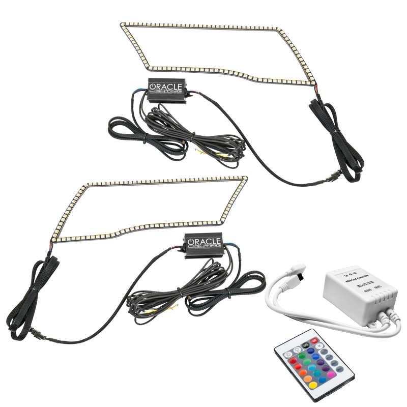 Oracle 09-18 Dodge Ram RGB+A + Switchback Quad Headlight Halo Kit w/ Simple Controller