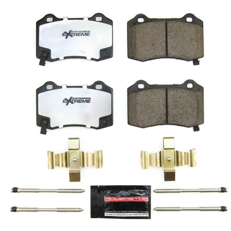 PowerStop - Z26 Performance Carbon-Fiber Ceramic Brake Pads with Hardware Kit