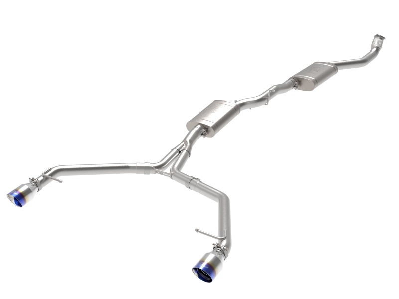 aFe MACH Force-Xp 13-16 Audi Allroad L4 SS Cat-Back Exhaust w/ Blue Flame Tips