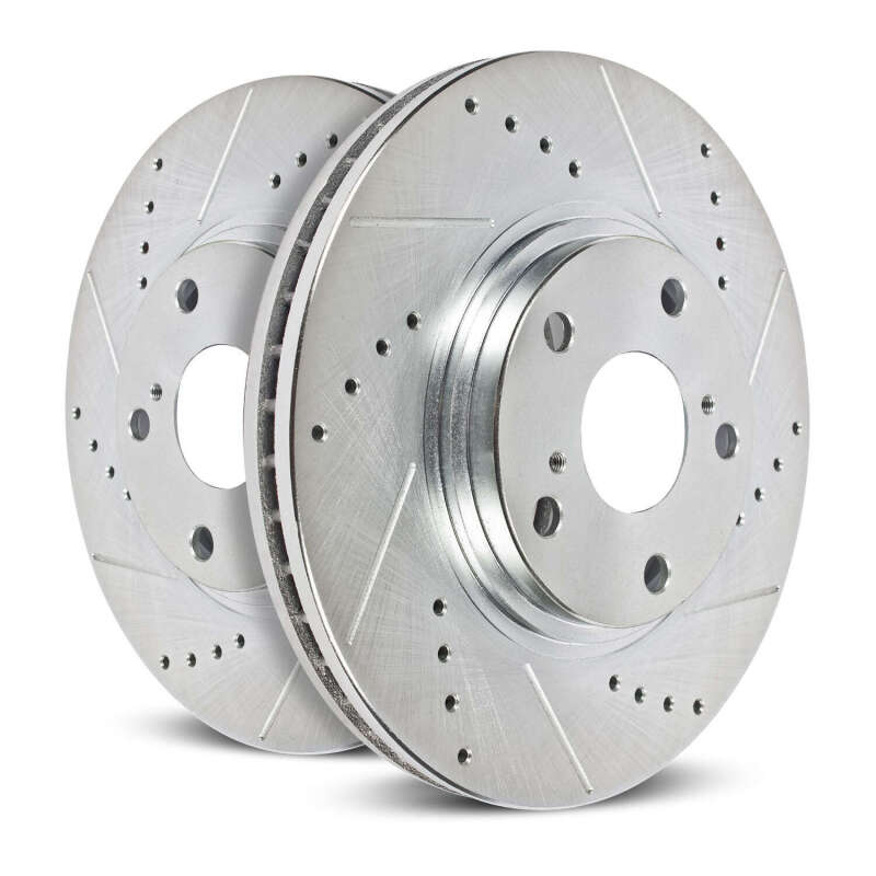 Power Stop 19-21 Genesis G70 Front Evolution Drilled & Slotted Rotors - Pair