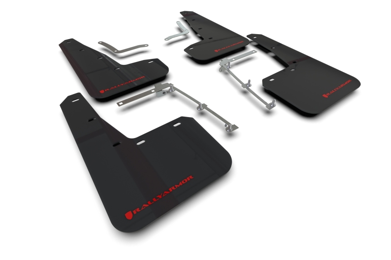 Rally Armor 20-26 Toyota GR Yaris Black Mud Flap w/Red Logo