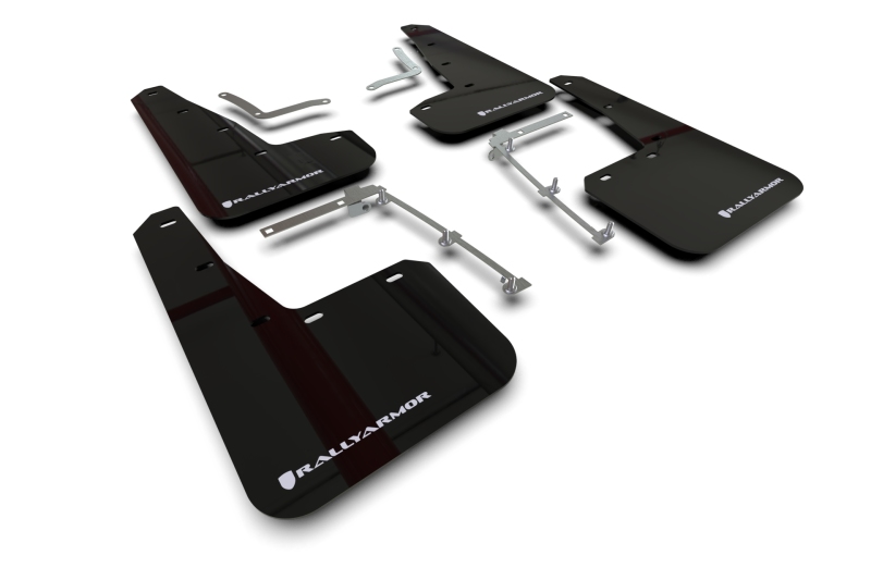 Rally Armor 20-26 Toyota GR Yaris Black Mud Flap w/White Logo