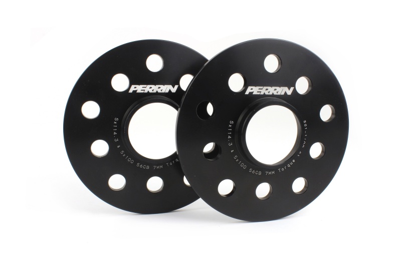 PERRIN Subaru/Toyota/Scion 7mm Wheel Spacers (Slip-On Style With Studs) 5x114.3/5x100 56mm CB - Pair