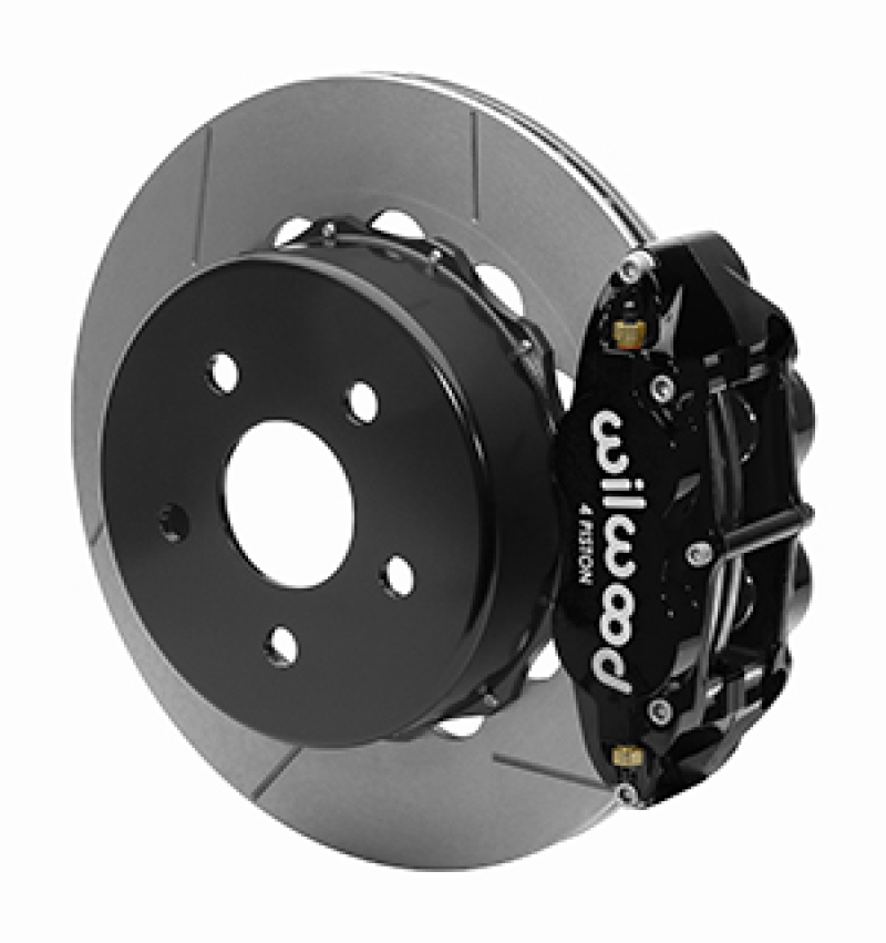 Wilwood 2020+ Jeep Gladiator (JT) Narrow Superlite 4R Rear Slotted Brake Kit 14.00in Black w/ Lines