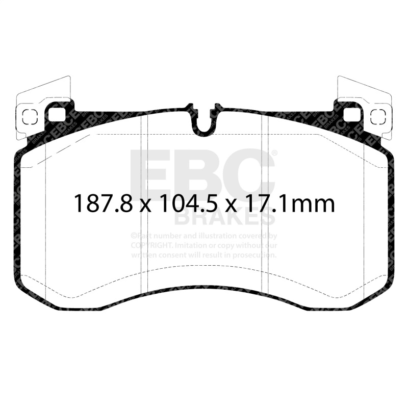 EBC 2018+ Mercedes-Benz G63 AMG (BM463) 4.0TT Yellowstuff Front Brake Pads