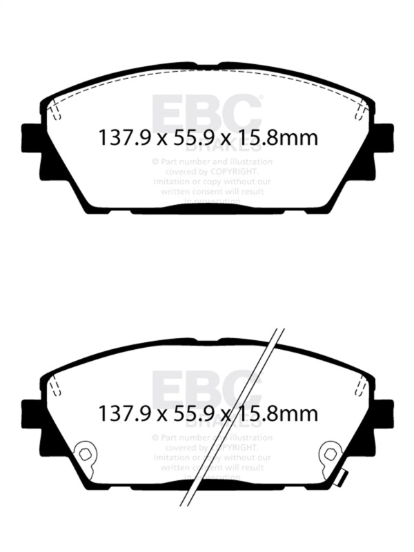 EBC 2019+ Mazda 3 (BP) 2.5L Redstuff Front Brake Pads