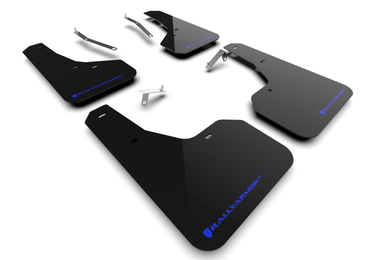 Rally Armor 22-24 Subaru Forester & Wilderness Black UR Mud Flap w/Blue Logo