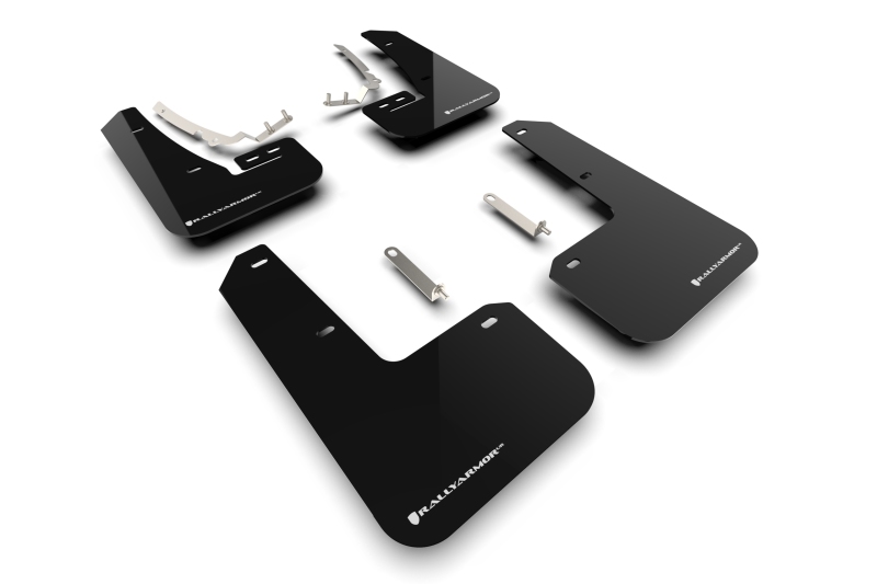 Rally Armor 22-25 VW MK8 Golf GTI/R Black UR Mud Flap w/White Logo