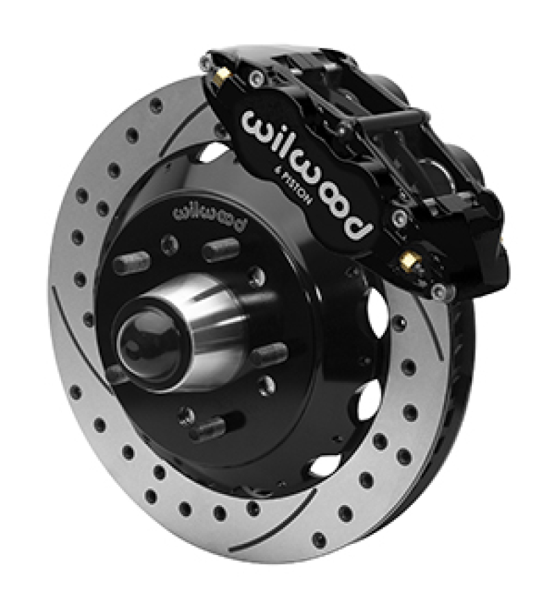 Wilwood Superlite 6R Front Brake Kit for 63-87 Chevy C10 Prospindle 13.06 in Diameter Black Calipers