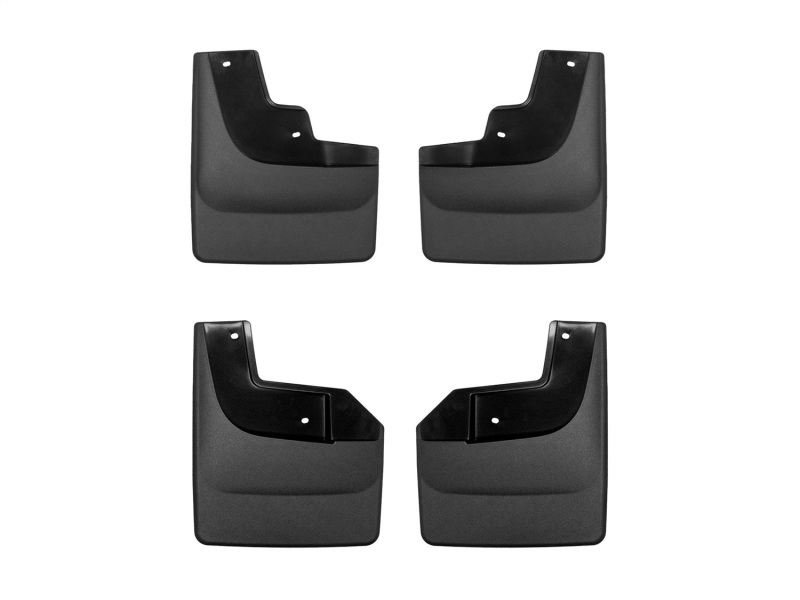 WeatherTech 2021+ Ford F-150 Raptor (Incl. 37 Perf. Pkg) No Drill Front & Rear Mudflaps - Black