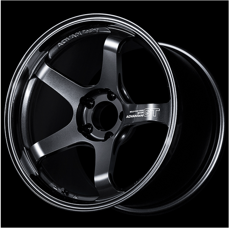 Advan RZII 17x8 +54 5x114.3 Racing Hyper Black and Ring Wheel