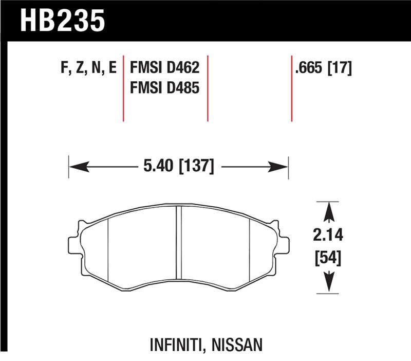 Hawk 91-96 Infiniti G20/ Nissan 240SX/ Sentra HPS Street Front Brake Pads