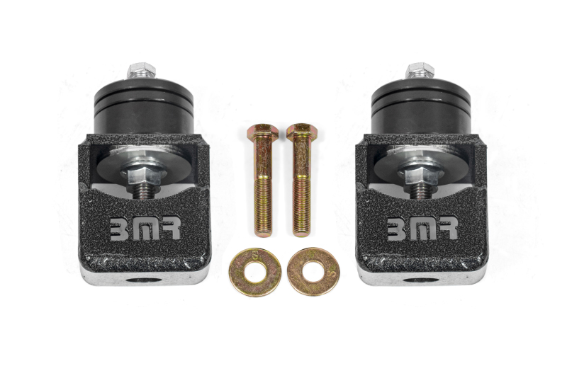 BMR Chevy SS and Pontiac G8 Motor Mount Kit (Solid Bushings) Black Hammertone