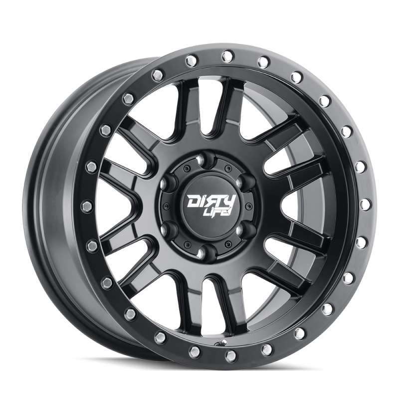 Dirty Life 9309 Canyon Pro 17x9/5x127 BP/-12mm Offset/71.5mm Hub Matte Black Wheel - Not Beadlock