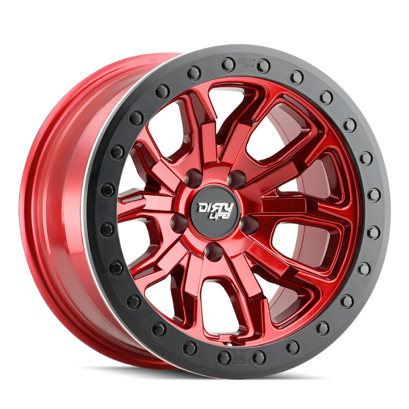 Dirty Life 9303 DT-1 17x9 / 5x127 BP / -12mm Offset / 78.1mm Hub Crimson Candy Red Wheel