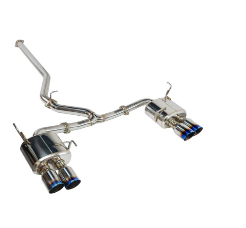 Remark 22+ Subaru WRX (VB) Sports Touring Spec - 4in. Burnt SS Quad Tips (Non-Resonated)