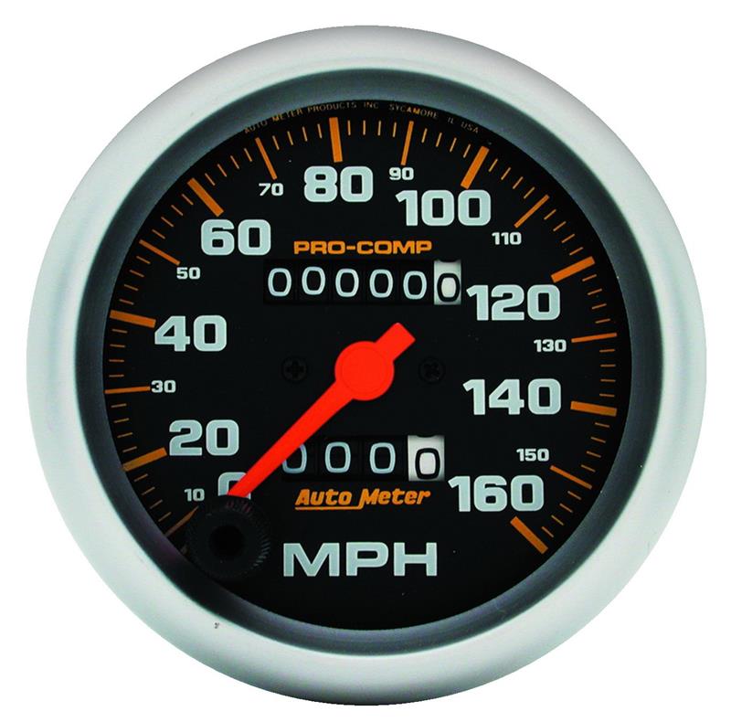 Autometer Pro-Comp Mechanical Speedometer 3 3/8in 160 mph Gauge