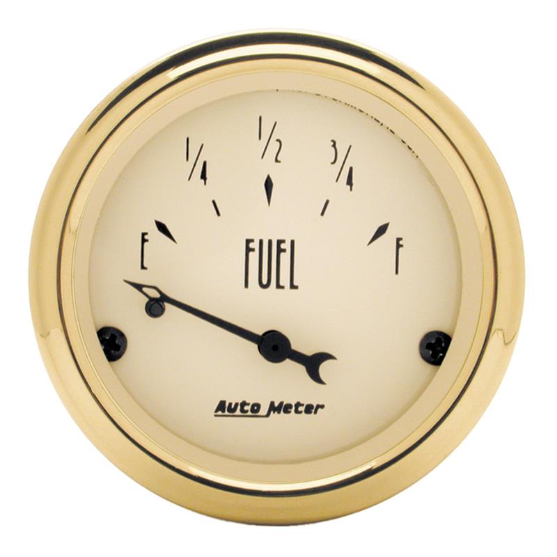 AutoMeter Gauge Fuel Level 2-1/16in. 0 Ohm(e) to 30 Ohm(f) Elec Golden Oldies
