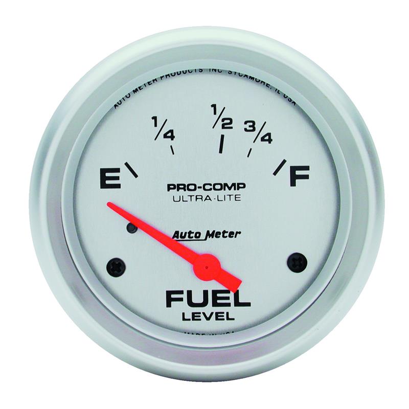 AutoMeter Gauge Fuel Level 2-5/8in. 16 Ohm(e) to 158 Ohm(f) Elec Ultra-Lite