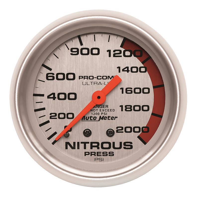 AutoMeter Gauge Nitrous Pressure 2-5/8in. 2000PSI Mechanical Ultra-Lite