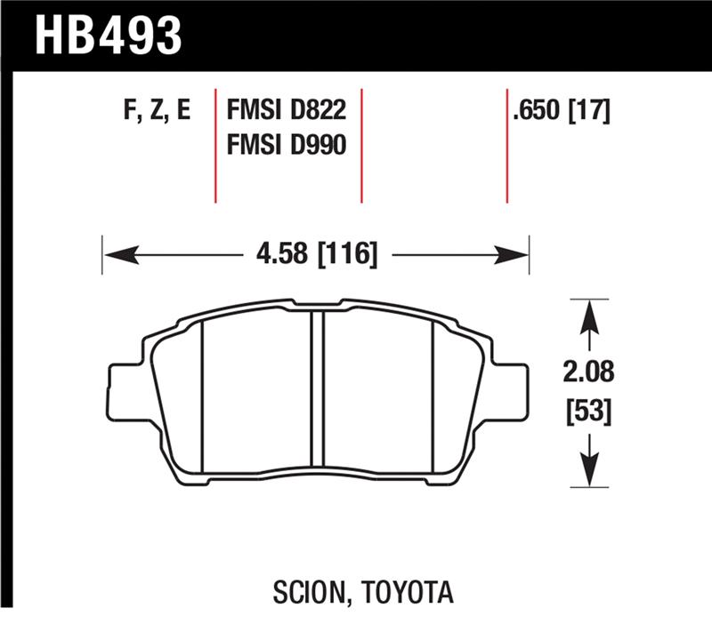 Hawk 04-07 xA/xB D990 Blue 9012 Race Front Brake Pads